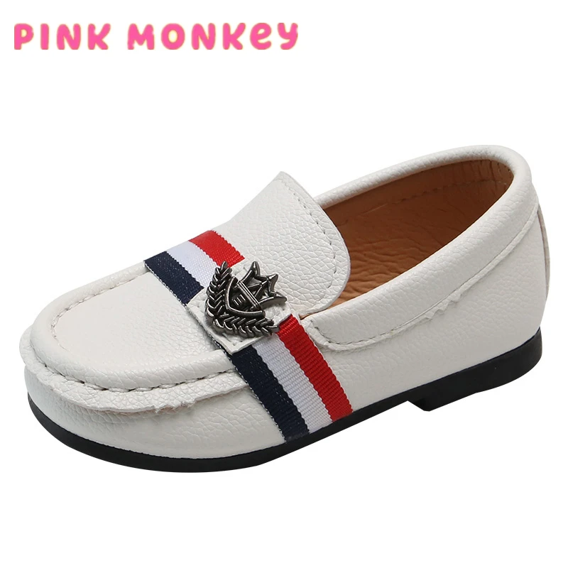 

2021 New Girl's And Boy's Doudou Shoes Retro British Style One Foot Soft Leather Casual Shoes Fashionable Children's Shoes gentl