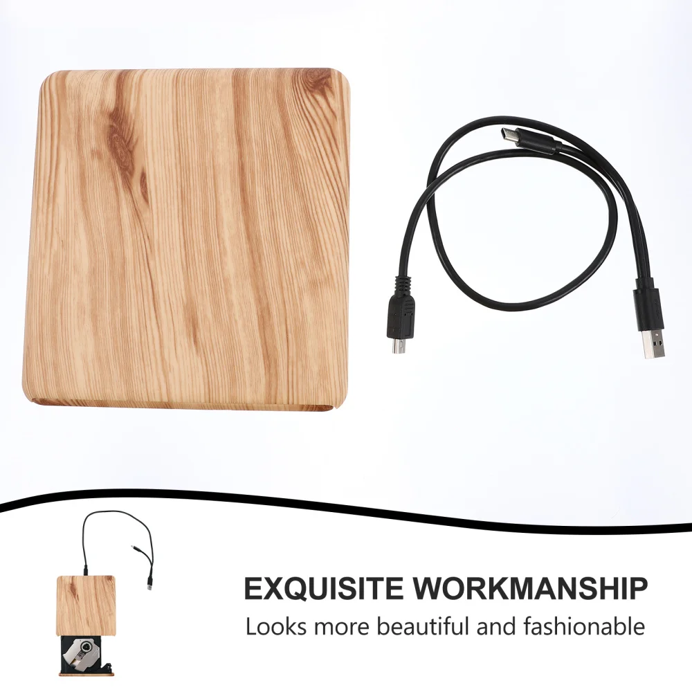 

Drive Type-C USB 3.0 External Computer Wood Grain Writer Burner