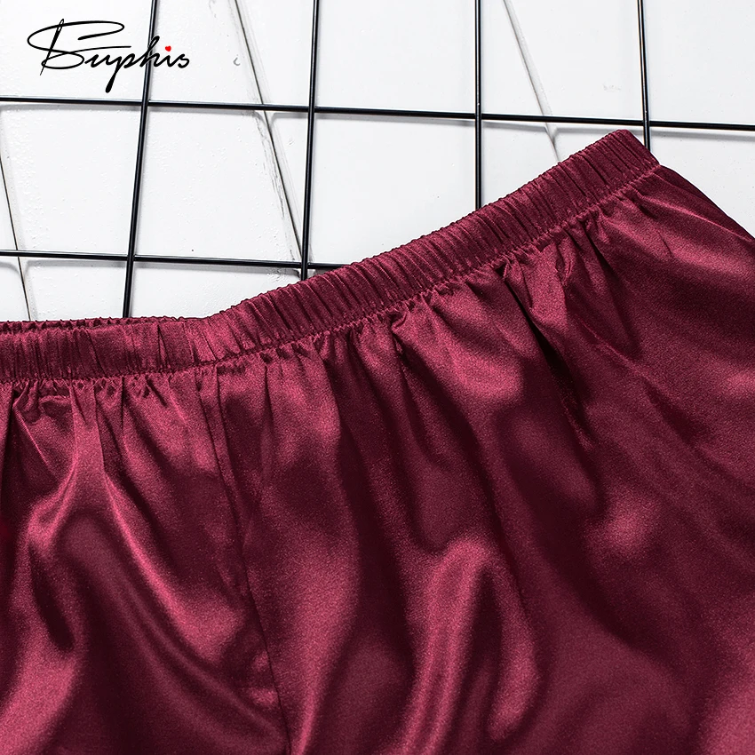 Suphis винтажный сексуальный сатиновый Топ без рукавов и кружевные шорты летние