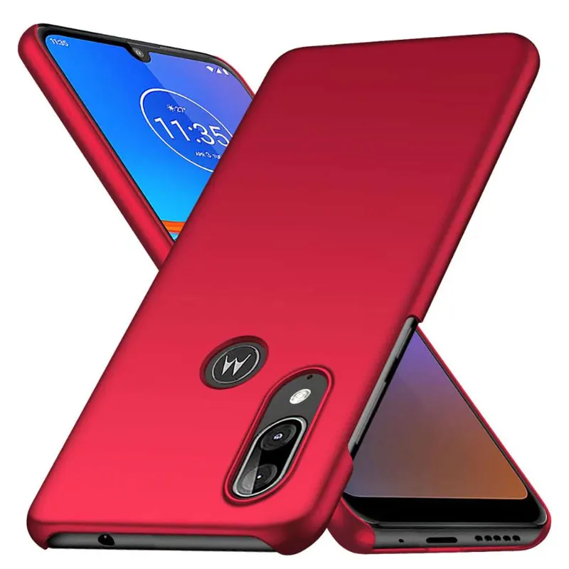 Для Motorola Moto E6 Plus чехол Роскошный Матовый Жесткий ПК противоударный для G8 защитный