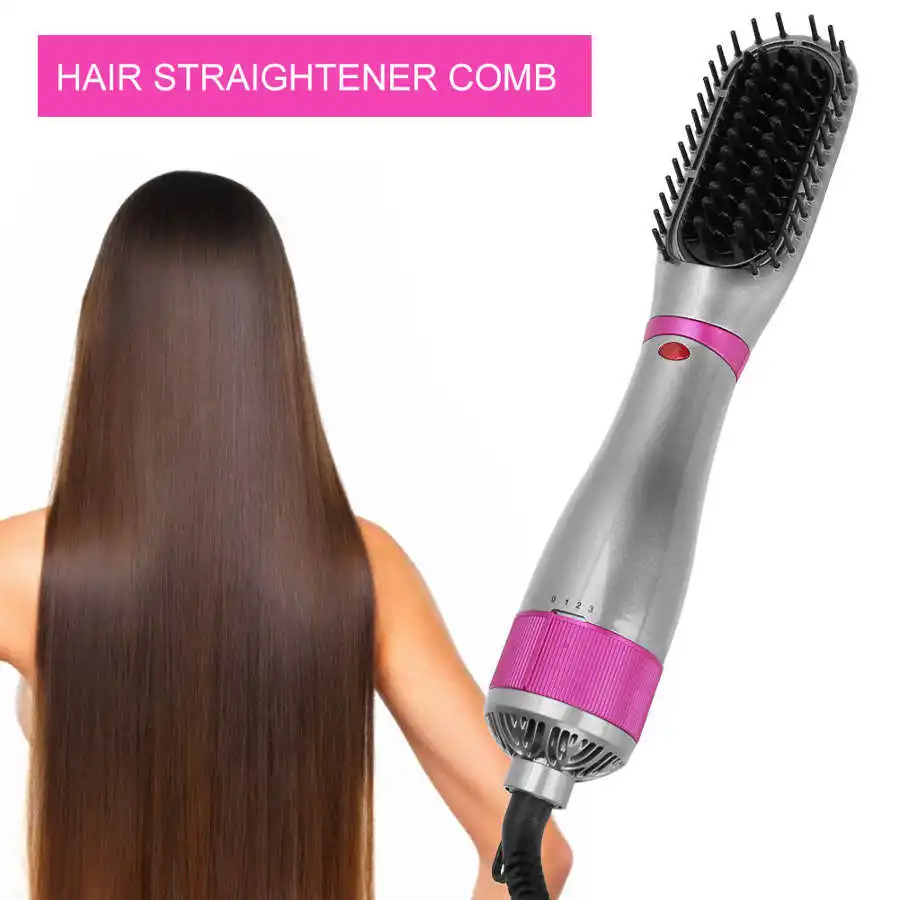 

1pc Hair Straightener Comb Curling Straightening Dual Use Anion Electric Hair Brush