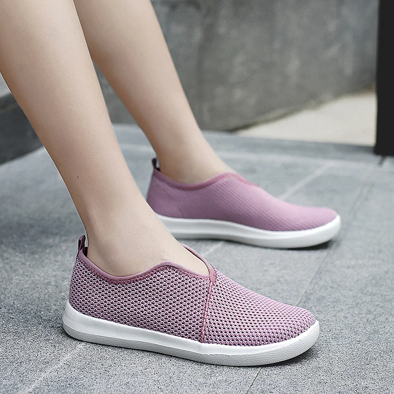 

Women's Summer Mesh Fly Woven Cover Foot Casual Shoe Soft Sole Anti Slip Comfortable Breathable Walking Shoes Elderly Shoes