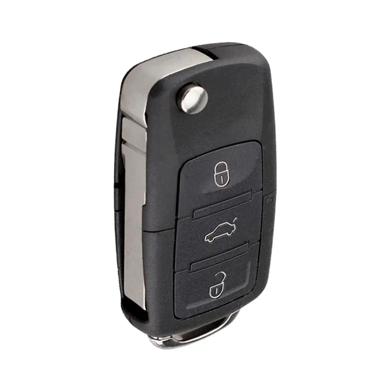 Автомобильный 434 МГц 3 кнопки Черный откидной дистанционный ключ брелок ID48 чип