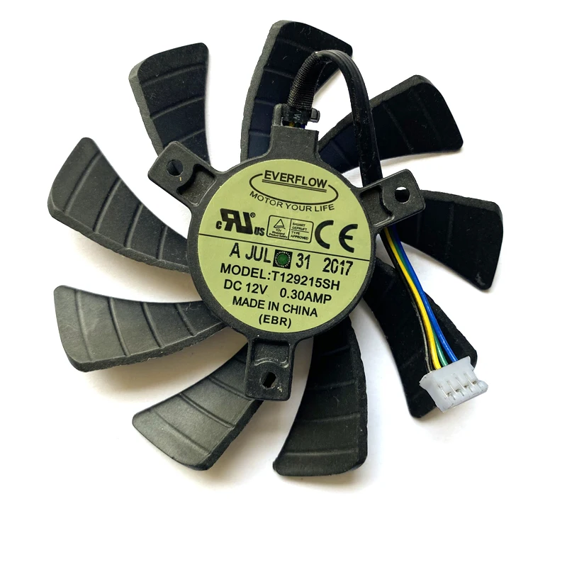 87 мм новый оригинальный DIY T129215SH T129215SU 4PIN ETH охлаждающий вентилятор для ZOTAC GTX 1060 960