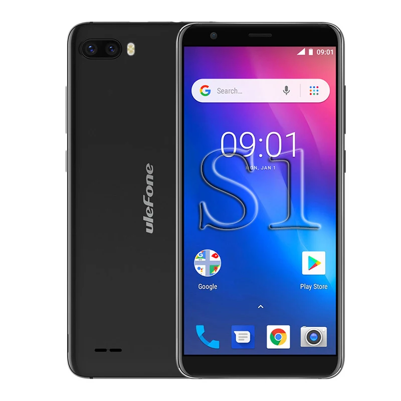 Чехол-накладка Ulefone S1 мобильный телефон 5,5 дюймов 18:9 MTK6580 4 ядра 1 Гб+ 8 Гб 8MP+ 5MP, две камеры, Android 8,1 3g смартфон задний Чехол