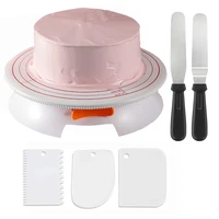 pastry turntable kit set 12inch fixable rotating base dish tray plate stand cake tool accessories cake decorating supplies