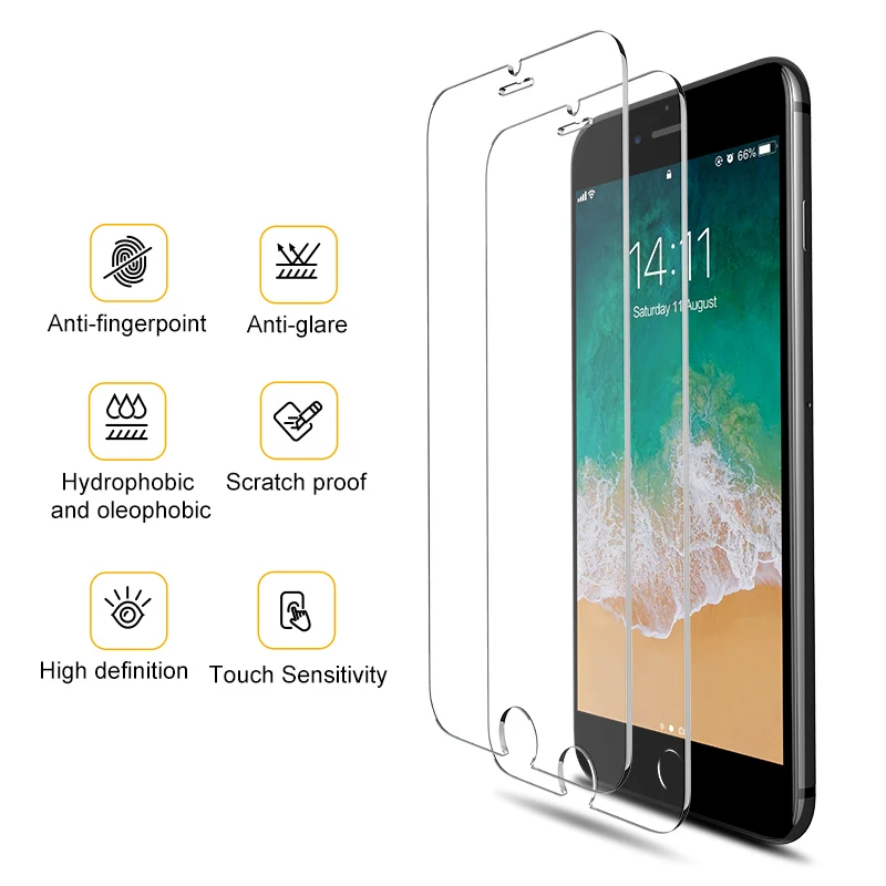 Изогнутое закаленное стекло SmartDevil 2.5D для iphone 6 6s Plus 7 8Plus Защита экрана X Xs Max Xr