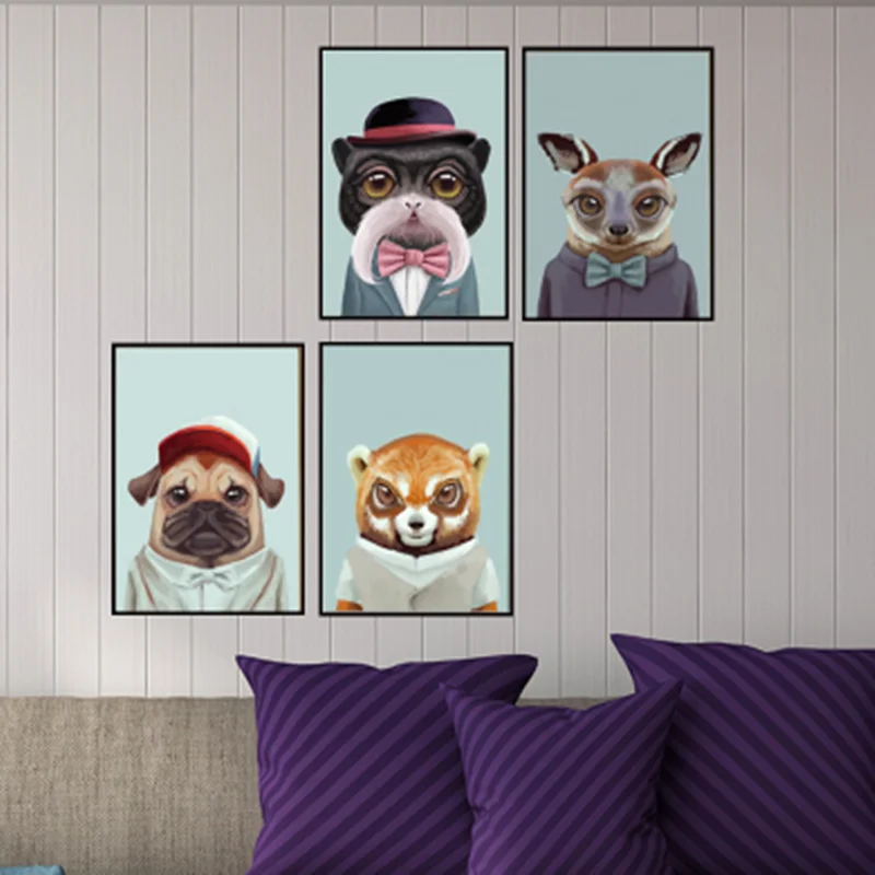 

Animal Painting Picture For Kids Room Kawaii Anime Poster Decorative Paris Fashion Canvas Art Canvas Painting Wall Art Big Size