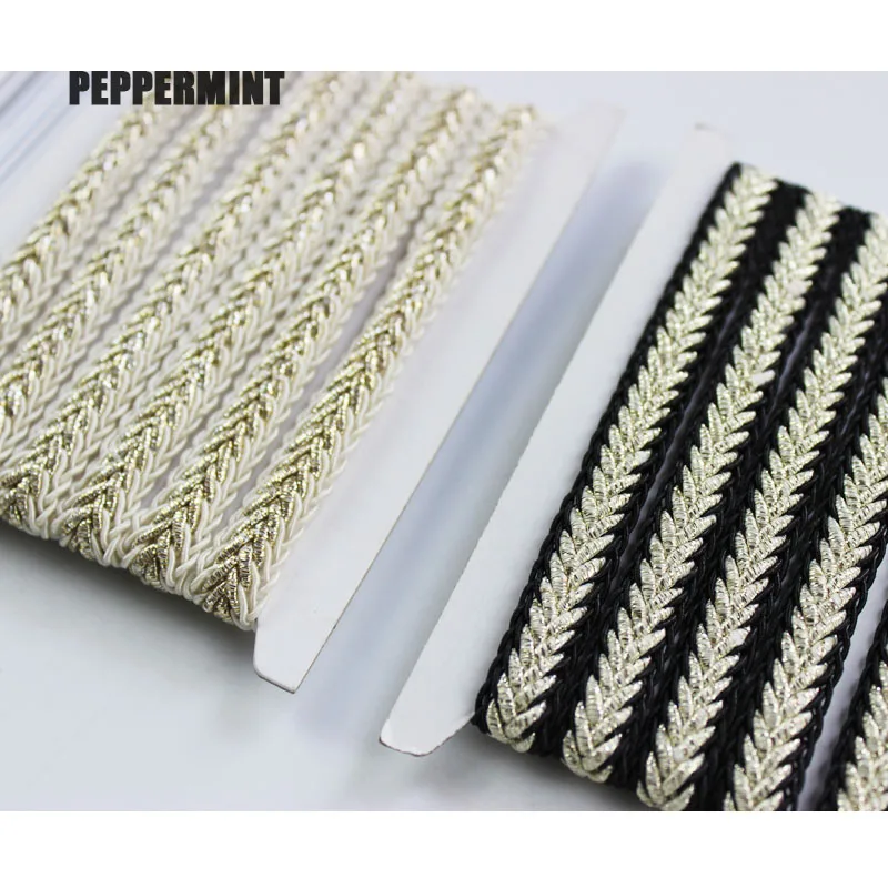 2 ярда 10 мм Золотая плетеная тесьма смешанный швейный аксессуар одежда сделай сам