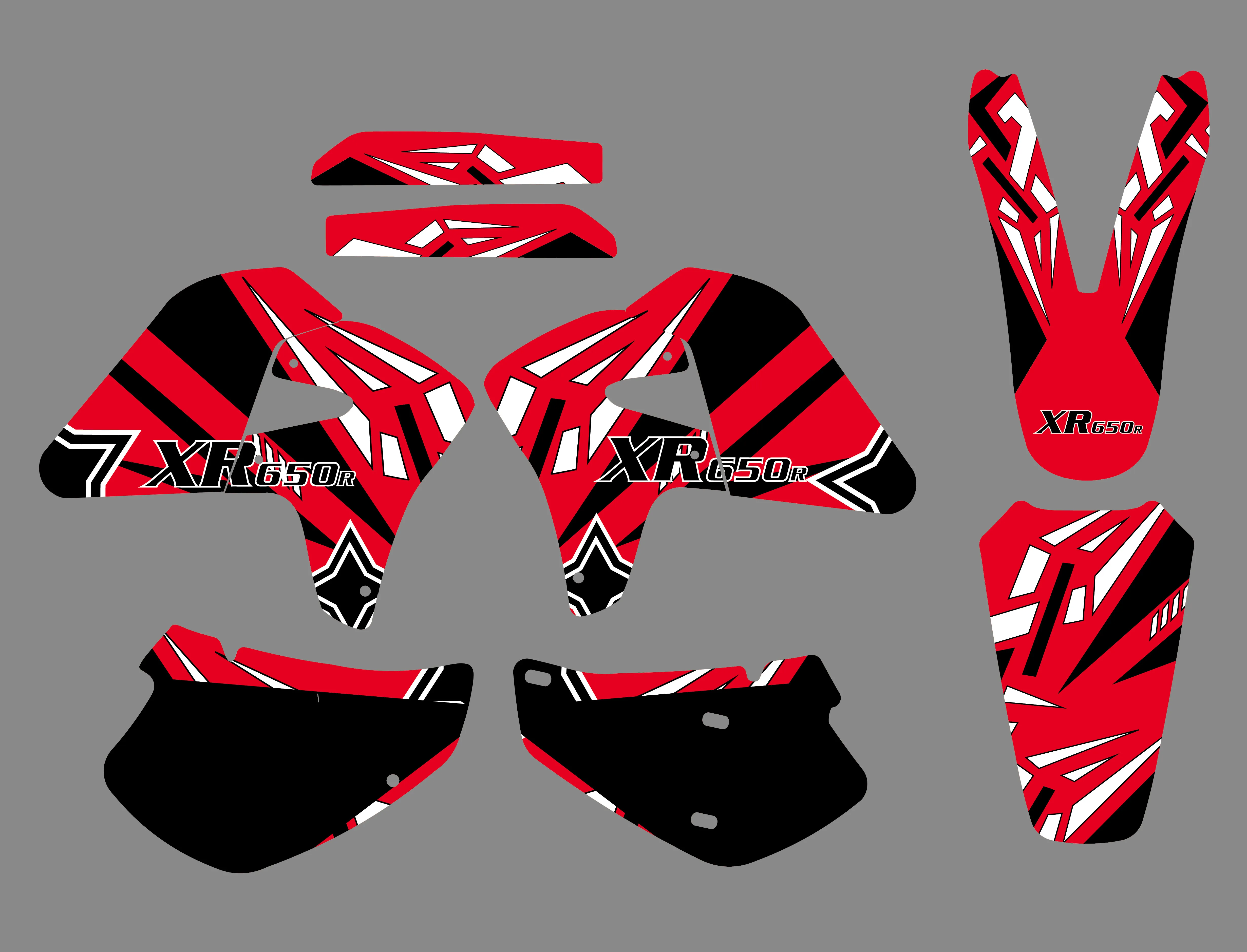 Цельнопластиковая графическая наклейка для мотоцикла Honda XR650R XR 650 R 650R 2000-2009 2001 2002