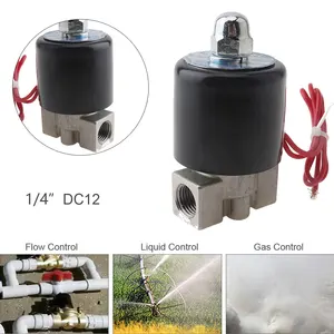 Электромагнитные клапаны 14 дюйма, 12 В 110 В 220 В, водяной клапан, нормально закрытый Электрический электромагнитный клапан из нержавеющей стали для воды, масла и газа