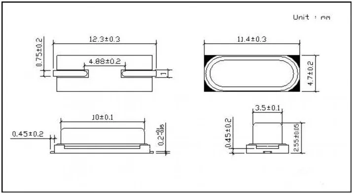 5 шт. 4 мгц резонатор кварцевый осциллятор пассивный м сквозное отверстие 2