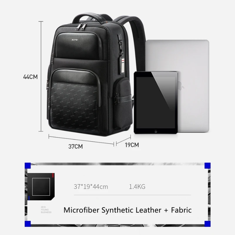 BOPAI новый деловой рюкзак для мужчин большой емкости дорожный модный из