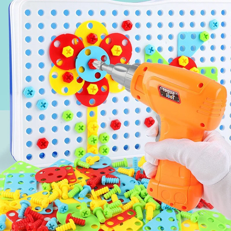 Детская игрушка сверло детские игрушки DIY 3D головоломка собранные блоки
