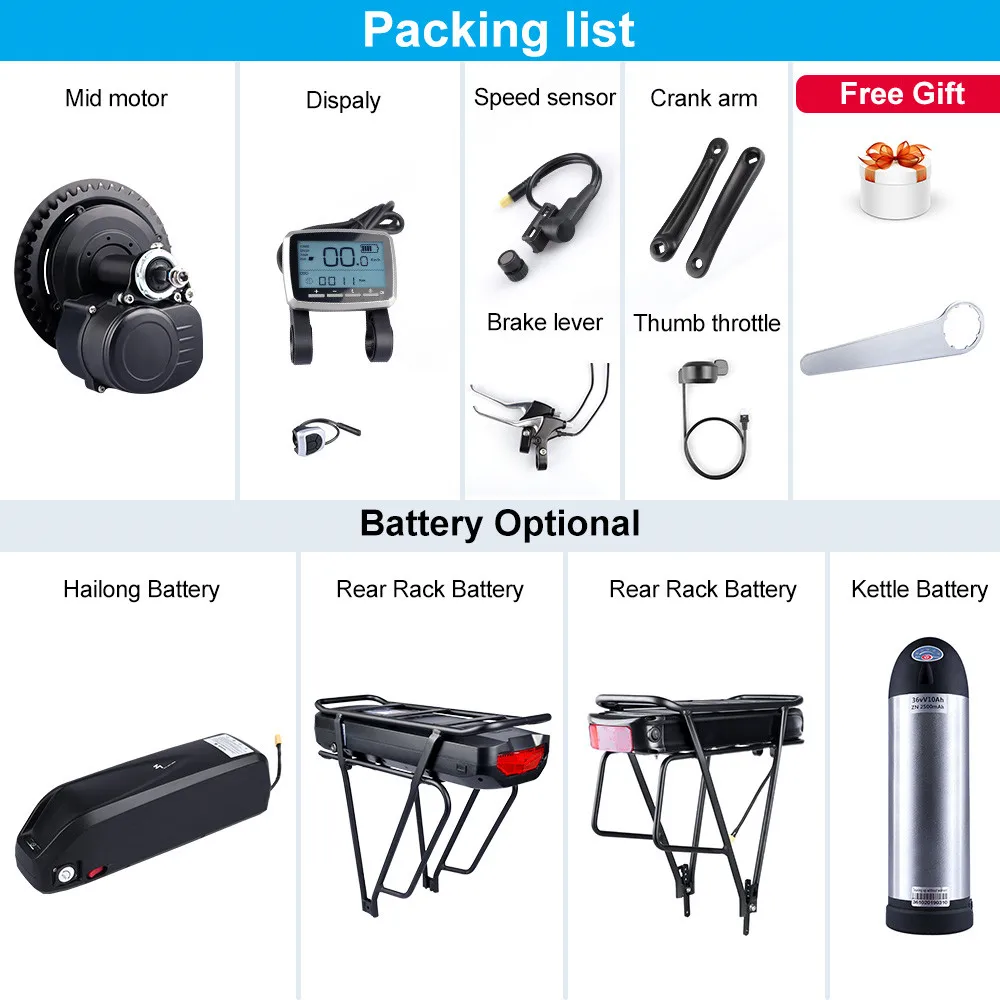 

36V250W 36V350W 48V500W Tongsheng TSDZ2H