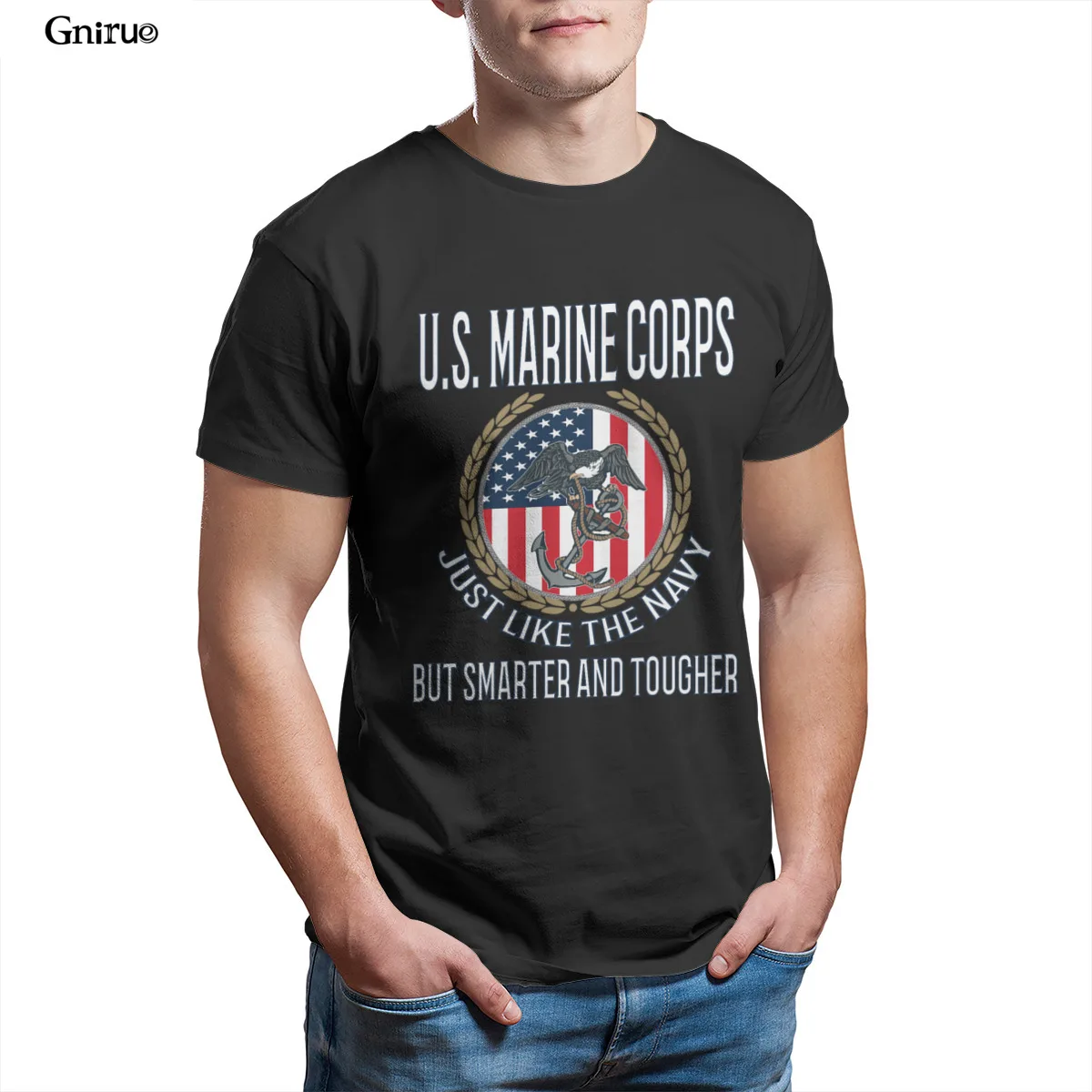 

Wholesale Funny Best Gift Marines Retirement Veterans Mens T-Shirt Streetwear Short Sleeve Unisex Tees 102096