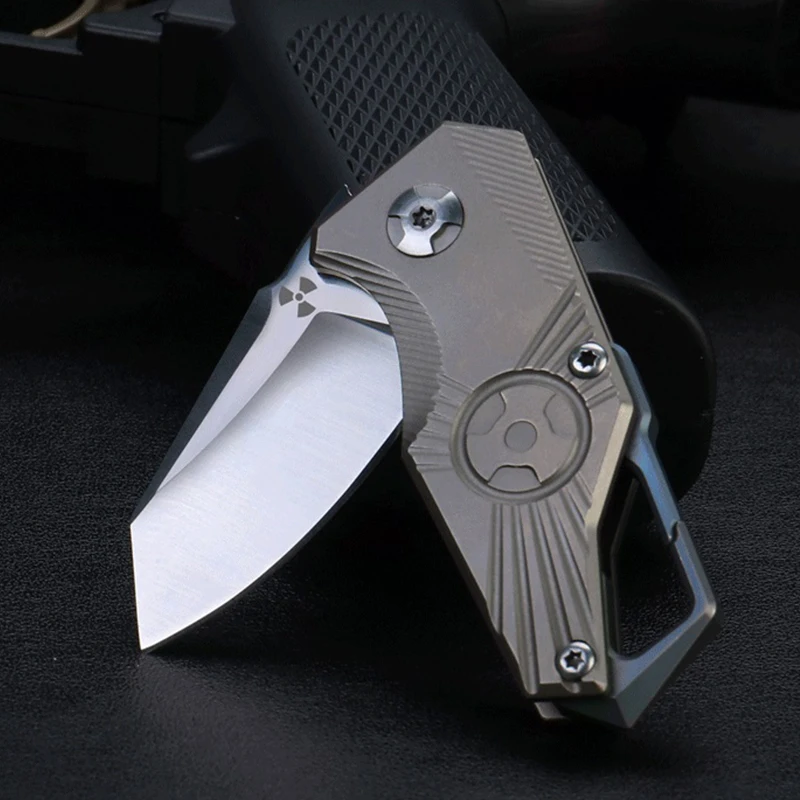 S35vn порошок сталь титановый сплав ручка тактический складной нож для выживания