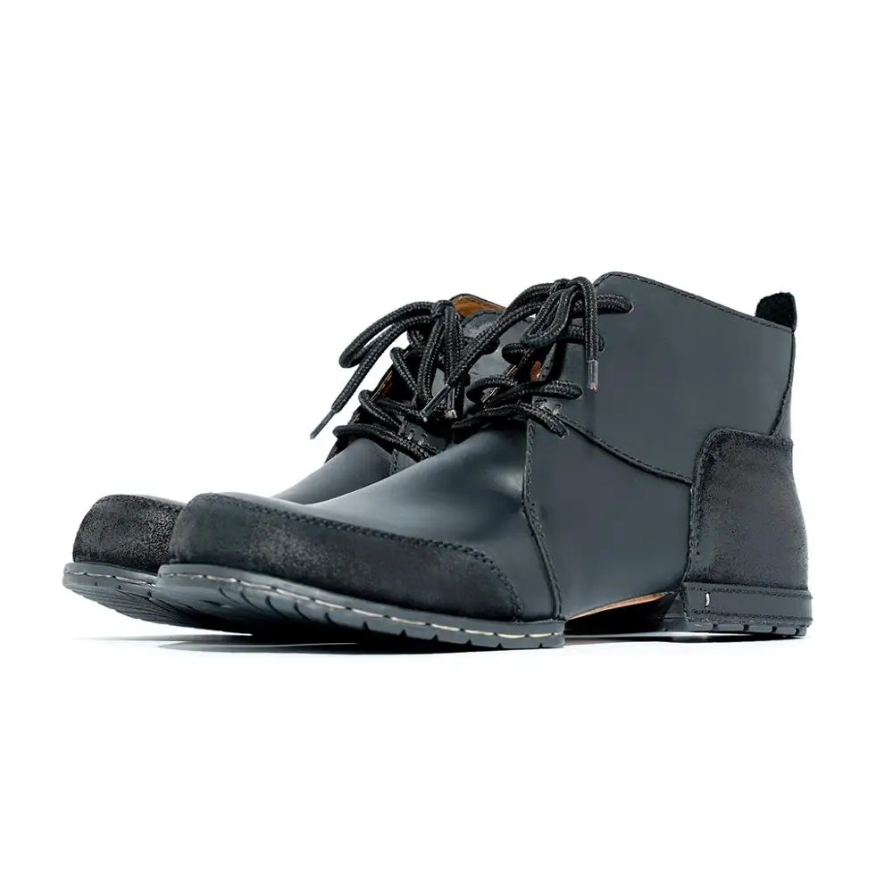 

OTTO ZONE Fashion Shoes Boots Genuine Cow Leather Ankle Boots Autumn/Winter Cotton-Padded Leather Shoes Rivet Shoes Winter Boot