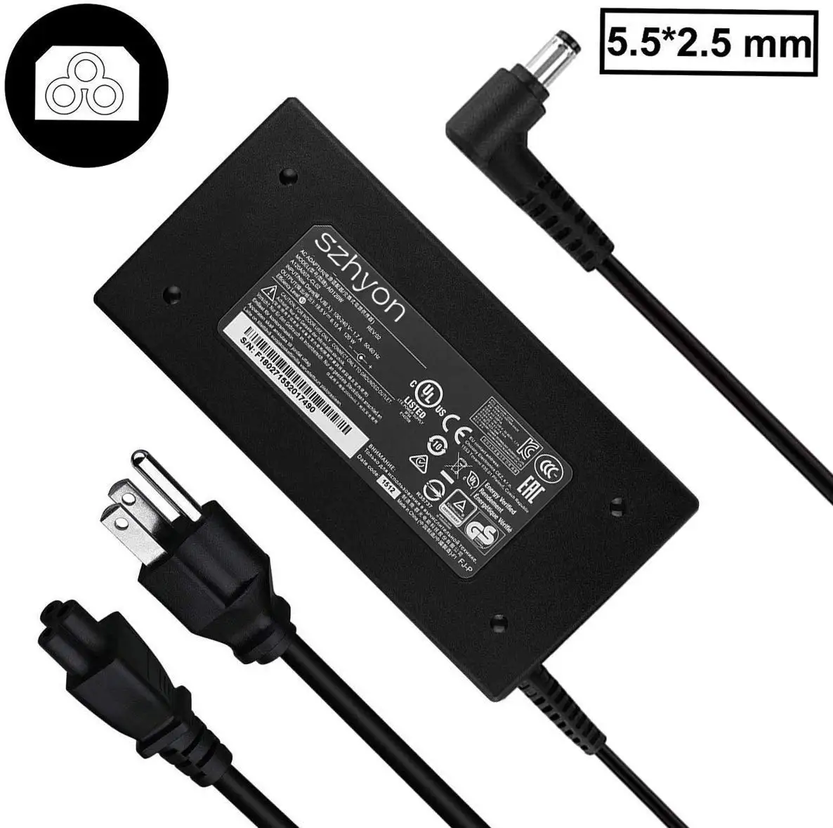 Huiyuan подходит для адаптера переменного тока 120 Вт 19 5 в 6 15 а с MSI A12 120P1A ADP 120MH D GP60 GE60