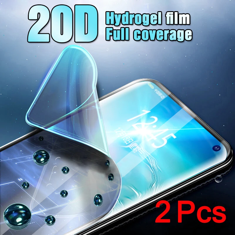 2 шт. 20D гидрогель пленка для Samsung Galaxy S21 S20 S10 S9 S8 плюс 5G Защитная экрана Note 9 10 лет UItra
