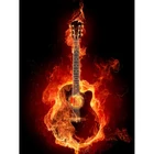 5D DIY Алмазная вышивка горящая гитара Алмазная картина вышивка крестиком полностью квадратные Стразы мозаика украшение дома подарок