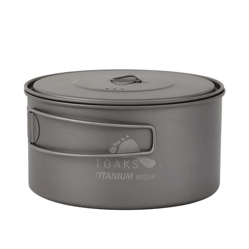 POT-900-D130 TOAKS открытый титановый горшок 900 мл походные горшки для приготовления пищи для пикника сверхлегкий титановый горшок с крышкой и ручкой POT-900-D130 - Цвет: POT-900-D130
