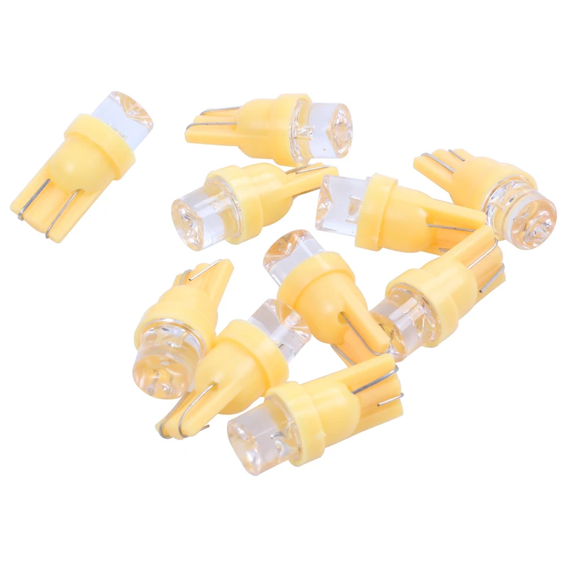 10X T10 W5W 158 168 194 501 LED Car Side Wedge Dashboard Light Bulb Lamp Amber