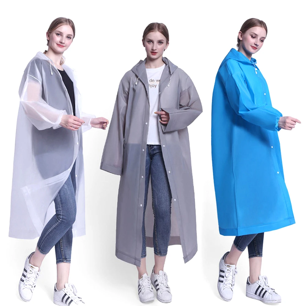 

Fashion Adult Waterproof Long Raincoat Unisex Rain Coat Hooded For Outdoor Hiking Camp Travel Fishing Climbing BBQ Accessories