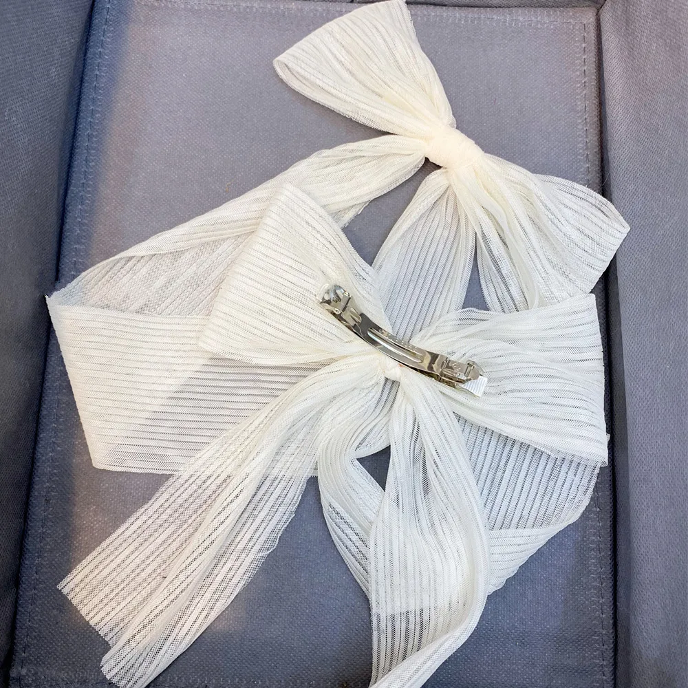 

Chiffon Lady Big Accessory Clip Ribbon Bowknot Hairband Simple Large Women