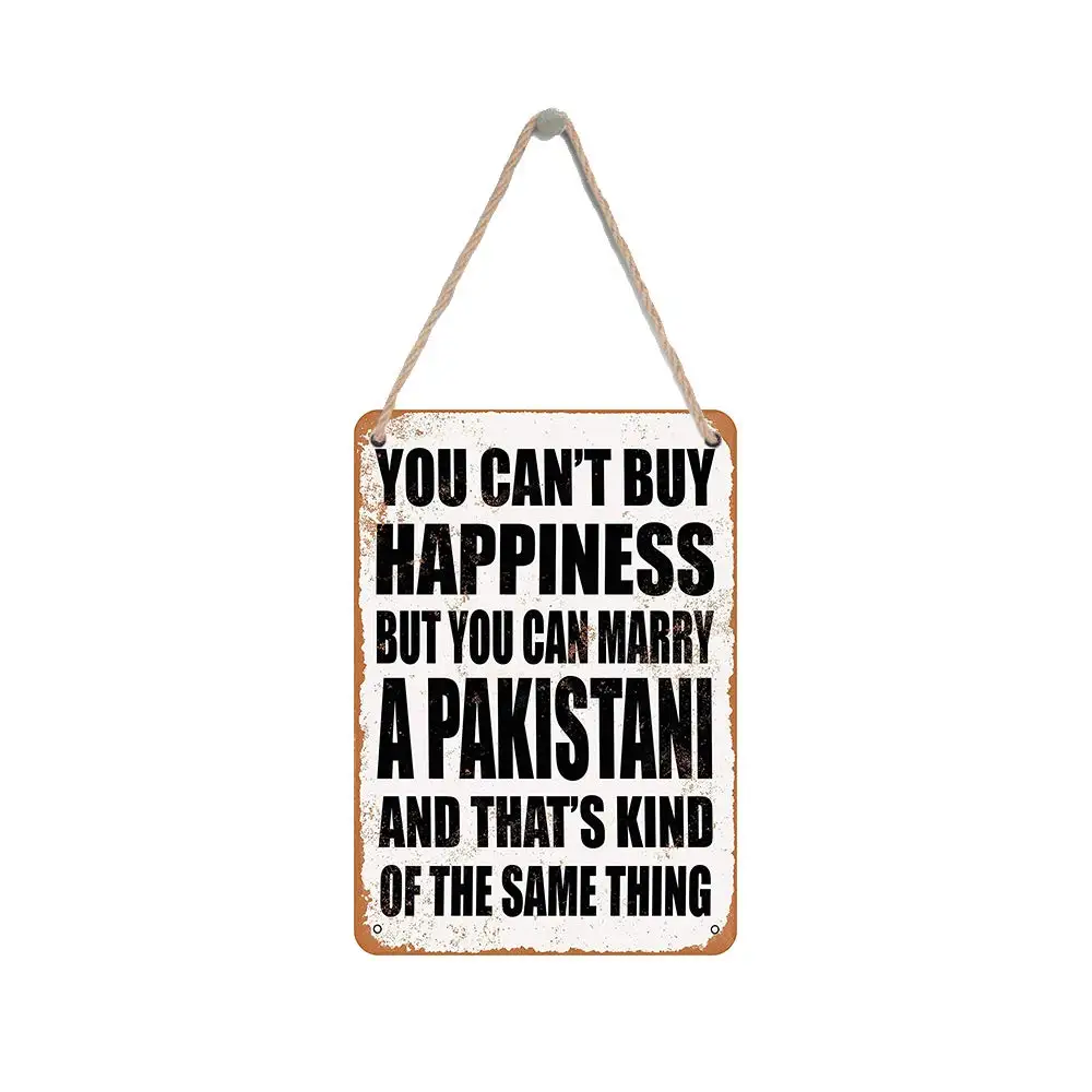 

Isaric деревянный подвесной знак 8X12 дюймов вы не можете купить счастье, но вы можете свадебить пакистанский Забавный деревянный знак