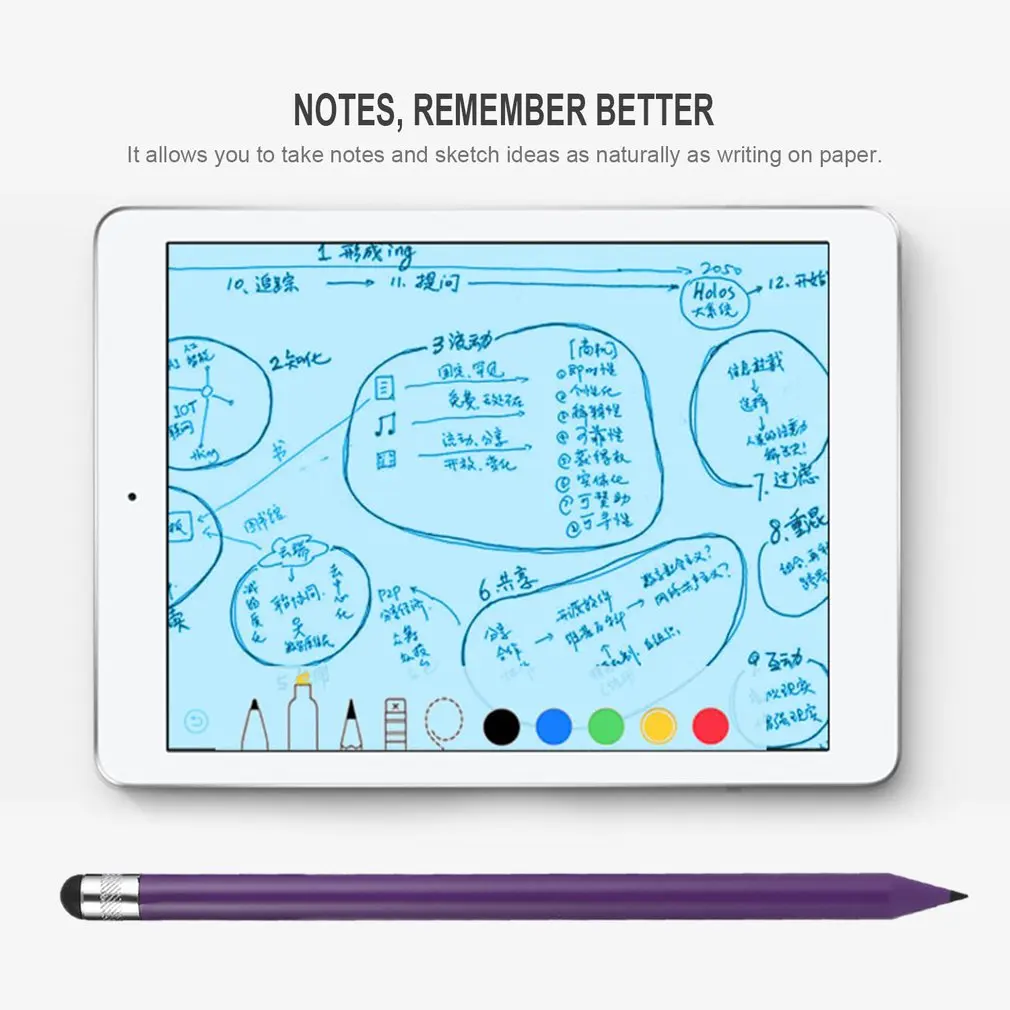 

Plastic Pencil Round Stylus Capacitive Penc Stylus Pencil Avoid Finger Fatigue On Any Mobile Phone Tablet