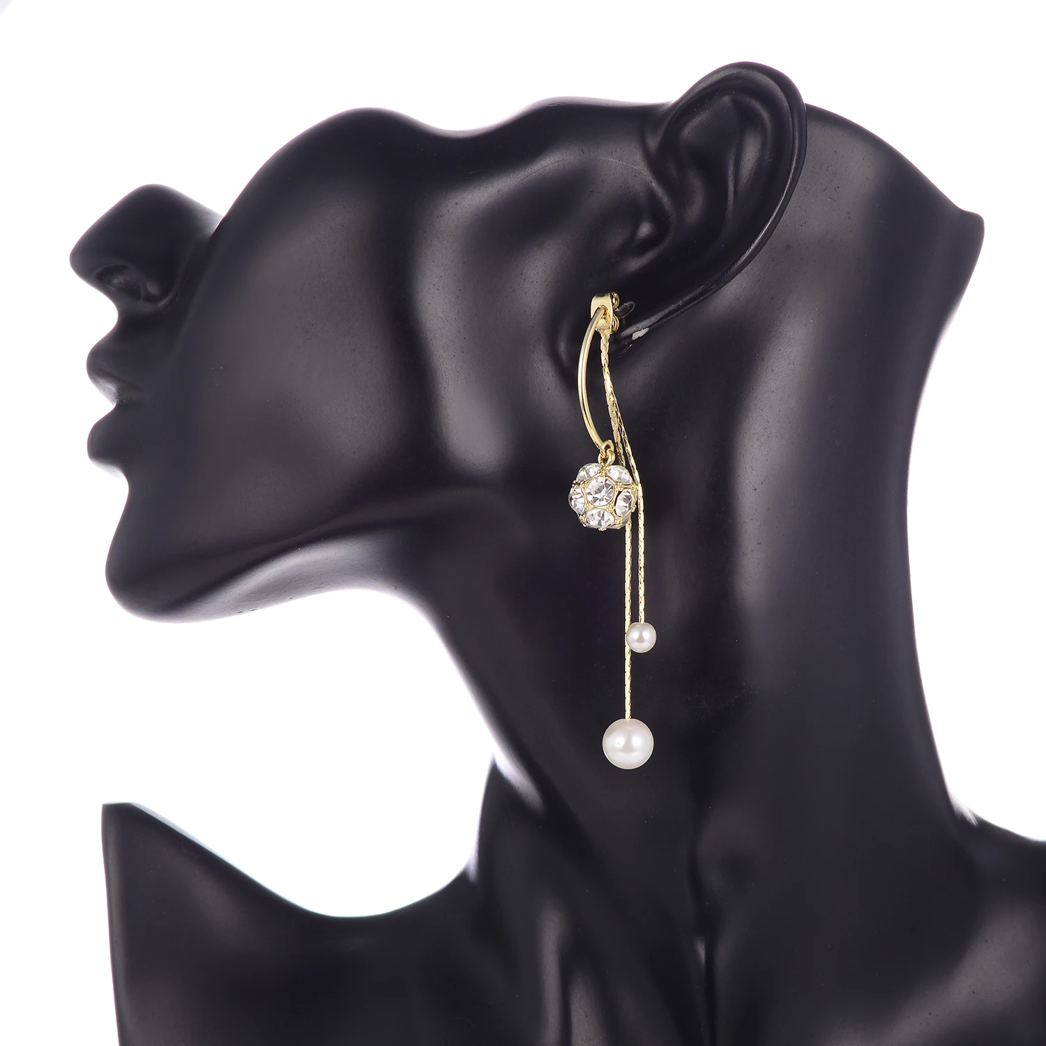 Богемные стеклянные жемчужные циркониевые висячие серьги новые медные длинные с