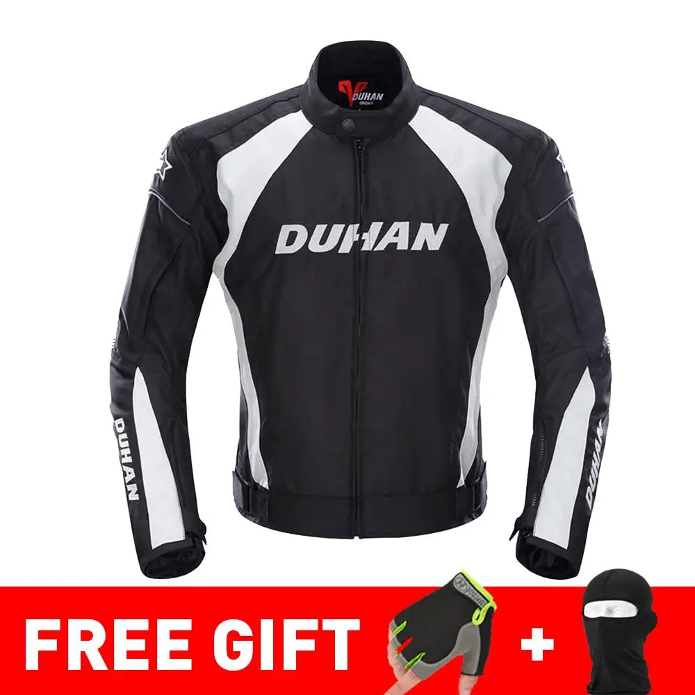 089 Black Jacket DUHAN осень зима морозостойкая Мотоциклетная Куртка Мото+ протектор мотоциклетные штаны мото костюм туристическая одежда защитный комплект - Цвет: 089 Black Jacket