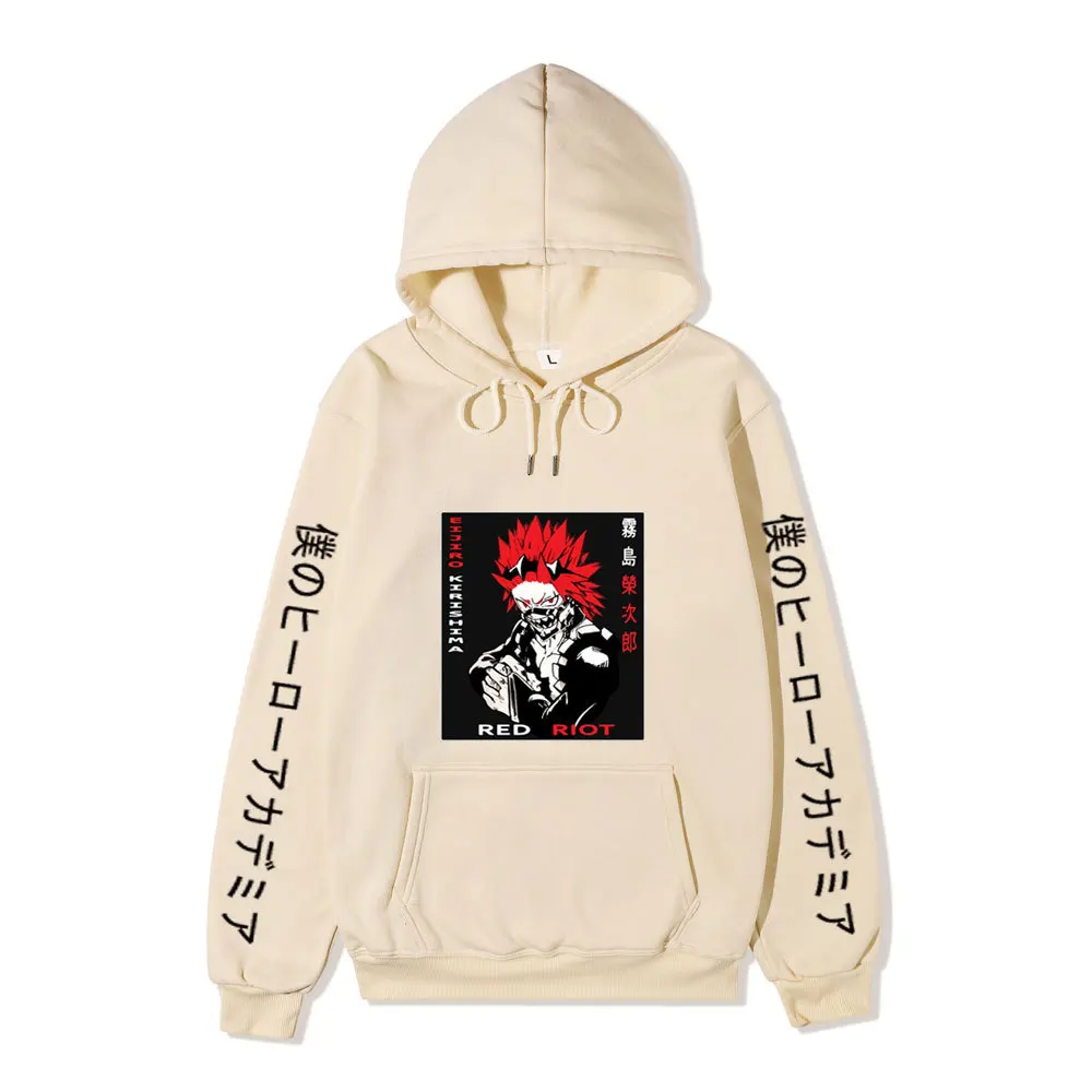 Горячая аниме My Hero Академия унисекс толстовки свитер Kirishima Eijirou Печатный женский