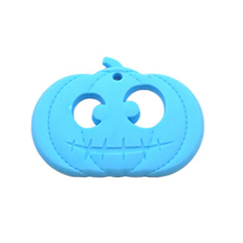 

1Pc Halloween Pumpkin Shaped Silicone Teether Infant Teething Toys Food Grade Cartoon Teether Beads Baby Shower Gift