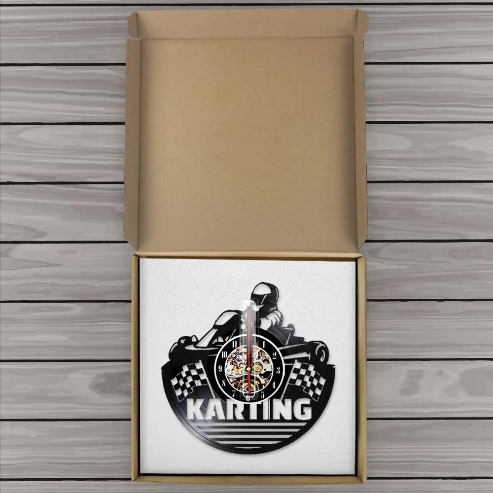 Картинг гоночный виниловых пластинок настенные часы современные спортивные LP