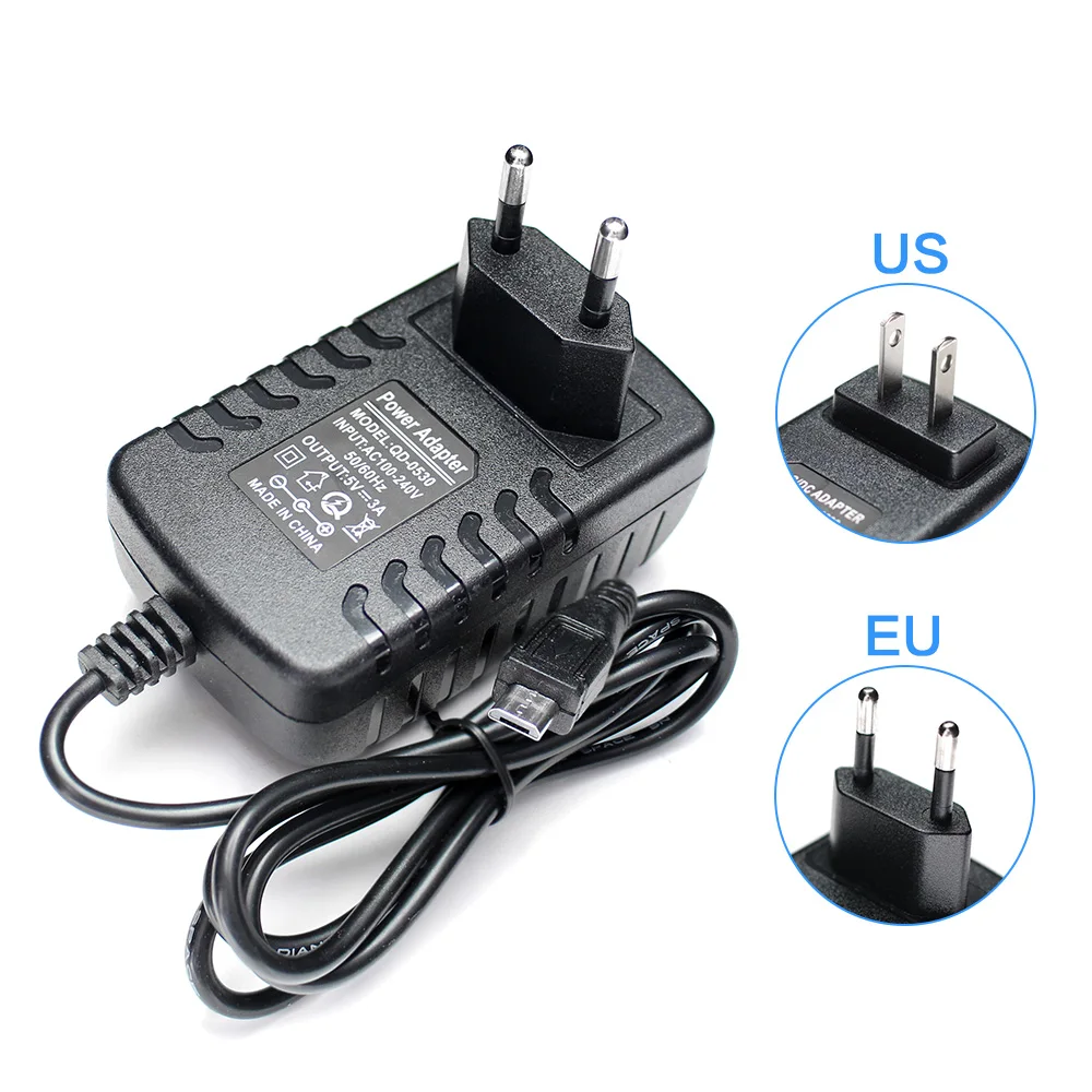 Блок питания Micro USB 5 V 2A 2.5A 3A AC DC адаптер вольт r 220V до 2 зарядное устройство для Raspberry