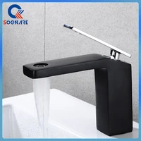 modern basin faucets waterfall bathroom mixer tap brass washbasin faucet single handle single hole elegant crane for bathroom