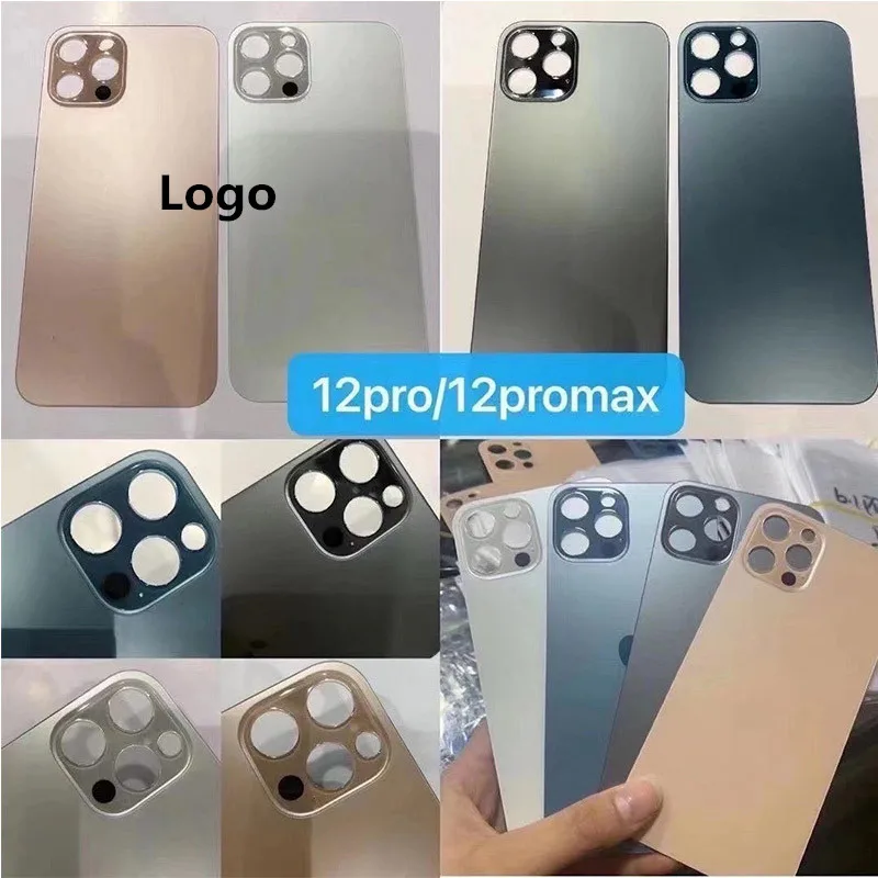2021 Big Holes Back Cover Glass Use For IP 12 Pro Max X XS MAX 8 8P Damaged Housing Rear Replacement | Мобильные телефоны и