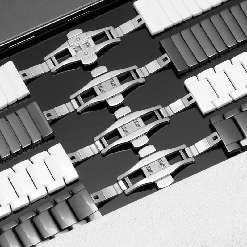 Ceramic Watch band For Huawei Watch GT 2 Strap quick release bar watchband 16mm 18mm 20mm 22mm watch bracelet white black color