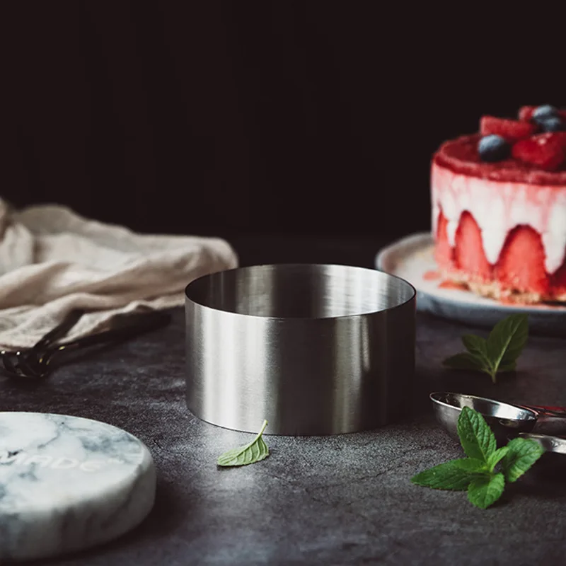 

3PC Cheese Tool Dumpling Skin Molding Tool Stainless Steel Cake Mold DIY Hot Sale Baking Tool Cake Baking Mousse Dessert