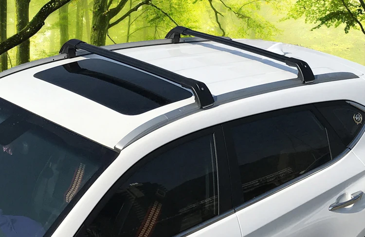2 шт. поперечные рейки подходят для KIA Telluride 2019 2020 полностью черные багажные стойки