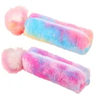 Пенал на молнии для мальчиков и девочек-подростков, креативный многофункциональный чехол с градиентом для косметики