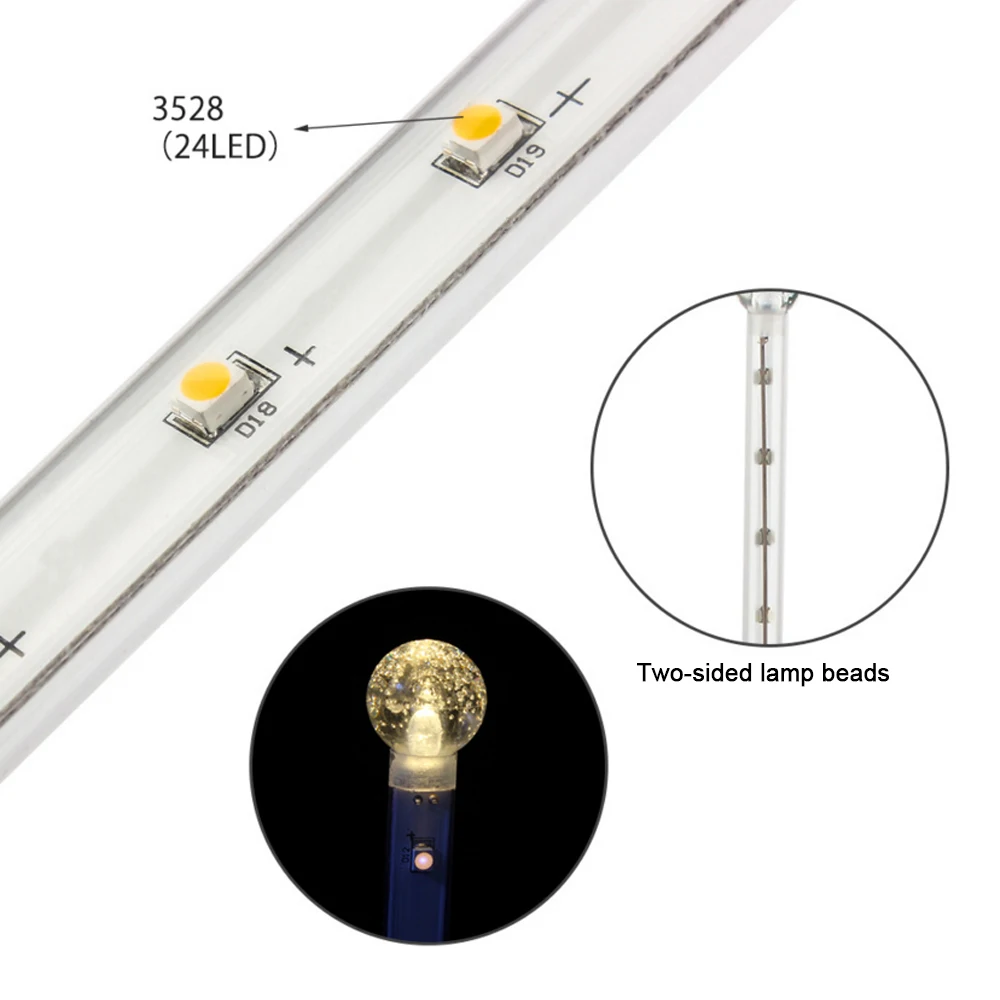 Фсветильник метеоритный дождь 24 светодиода на солнечных батарейках|Праздничное