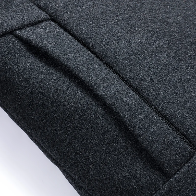 

SHAN BAO thick comfortable wool coat 2020 winter brand clothing fashion lapel men's casual slim single-breasted long woolen coat