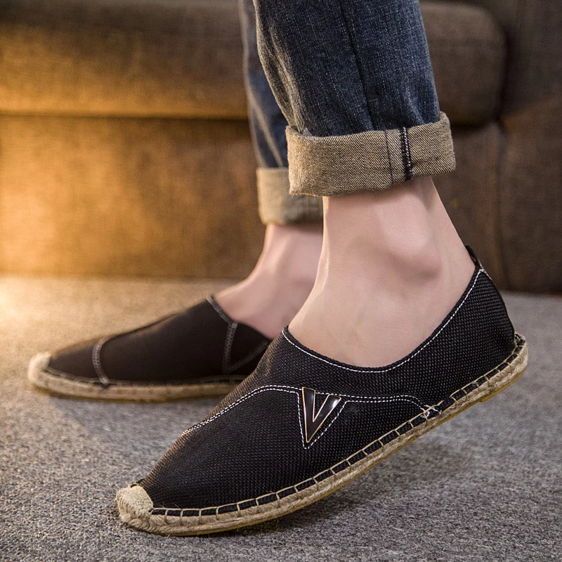CHANGTU Breathable Linen Casual Men's Shoes Old Beijing Cloth Women Leisure Flat Fisherman Driving couple | Обувь