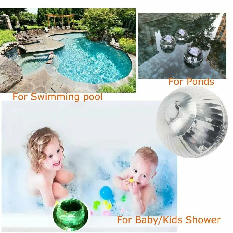 

Floating Light LED Disco Light Swimming Pool Waterproof LED Solar Power Multi Color Changing Water Drift Lamp Security Dropship