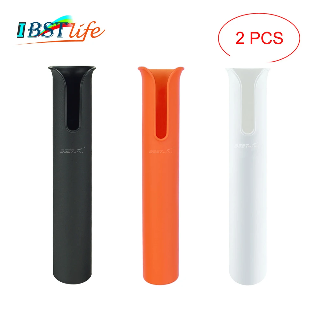 

2X Adhesive Mount Plastic Rod Holders Fishing Rod Rack Durable Pole Tube Bracket Socket Support Boat Kayak Inserter Accessories