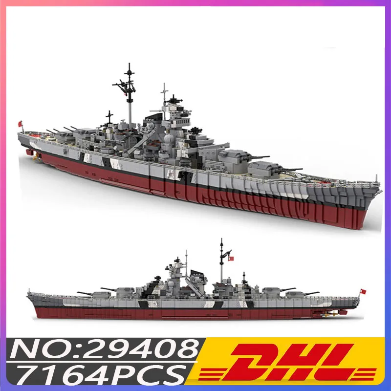 

New Military Weapon Series WW2 Battleship Cruiser Model Bricks World War2 Warship Building Blocks Kids DIY Toys Birthday Gift