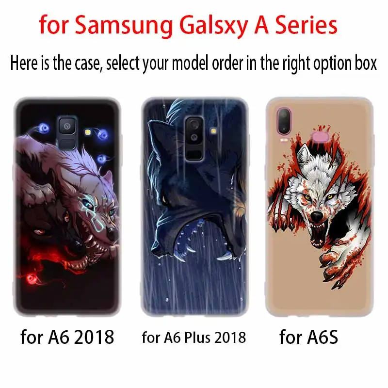 Fierce Snow Wolf Silicone Case For Samsung A52 A32 A12 A72 A42 A21S 5G A3 A5 A6 A7 A8 Plus 2018 Cover | Мобильные телефоны и